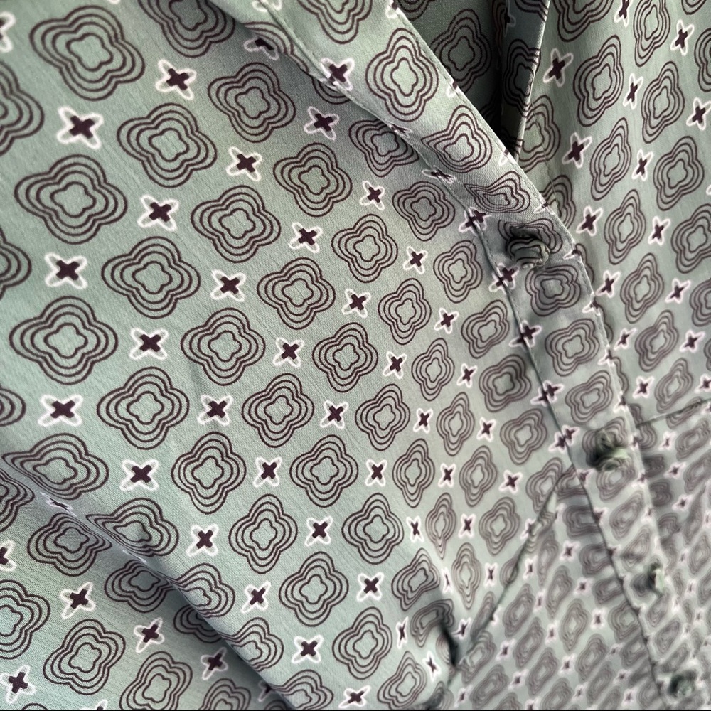 Ann Taylor Printed Button Down Polyester Blouse - image 7